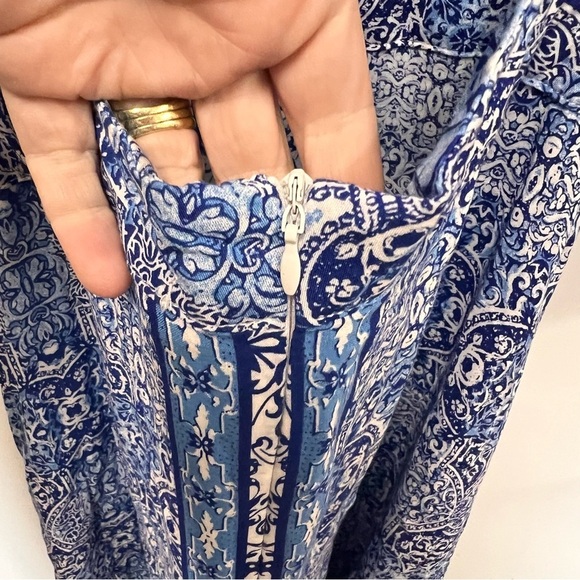 Surf Gypsy Paisley Maxi Dress Swim Cover-Up with open back size small - Picture 10 of 16